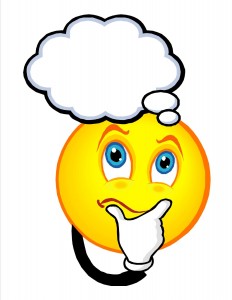 thinking happy face